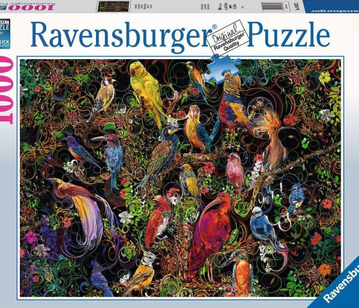 Puzzle - Ravensburger - Malowane ptaki