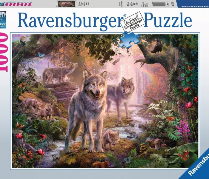 Puzzle - Ravensburger - Rodzina wilków latem