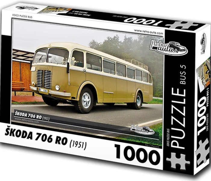 Puzzle - Retro-auta - Bus Škoda 706 RO (1951)