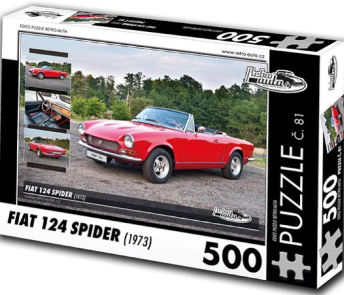 Puzzle - Retro-auta - Puzzle Fiat 124 Spider (1973)