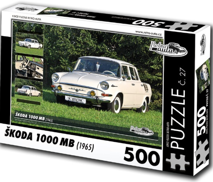 Puzzle - Retro-auta - Puzzle Skoda 1000 MB (1965)