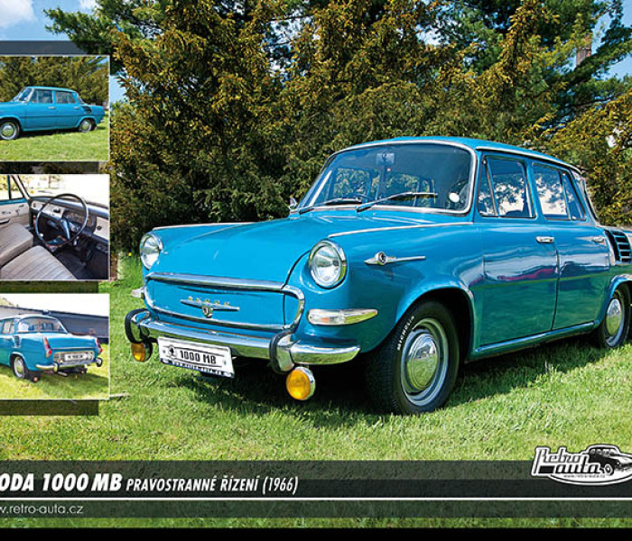 Puzzle - Retro-auta - Puzzle Skoda 1000 MB (1966)