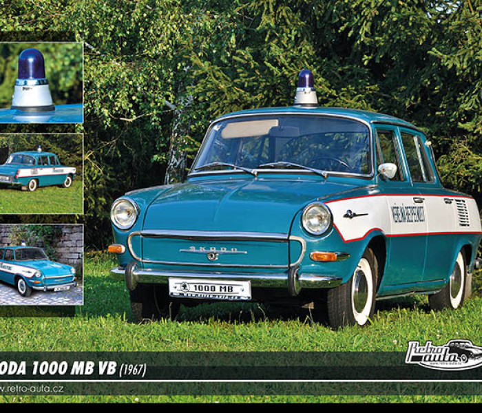 Puzzle - Retro-auta - Puzzle Skoda 1000 MB VB (1967)