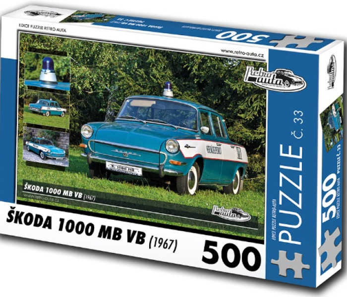 Puzzle - Retro-auta - Puzzle Skoda 1000 MB VB (1967)