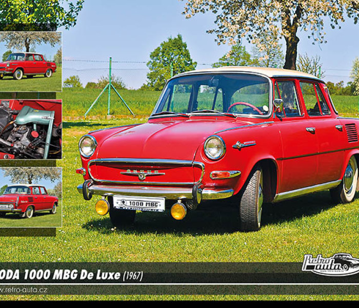 Puzzle - Retro-auta - Puzzle Skoda 1000 MBG De Luxe (1967)