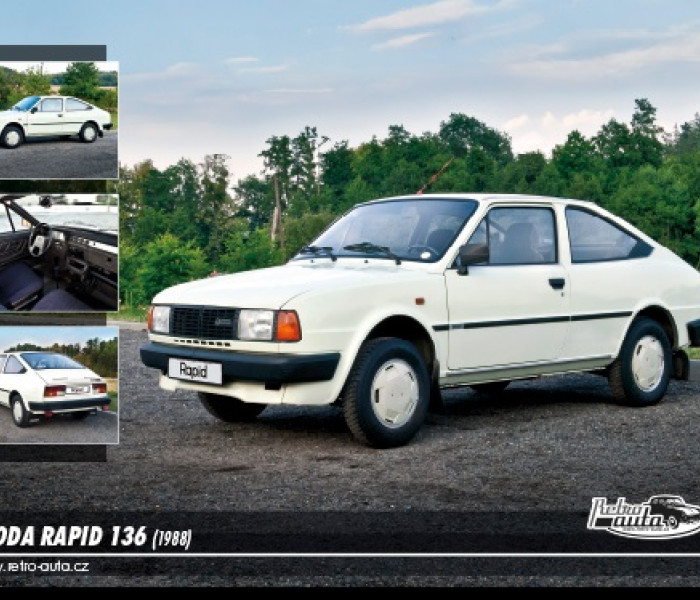 Puzzle - Retro-auta - Puzzle Skoda Rapid 136 (1988)