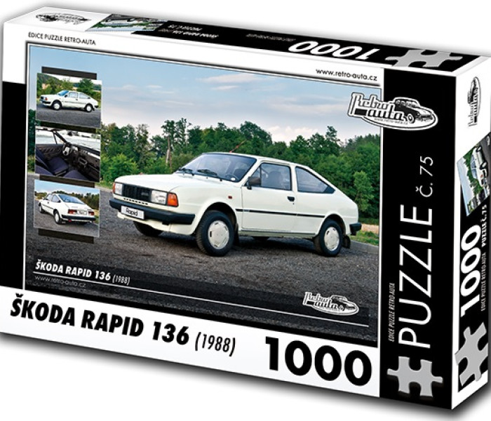 Puzzle - Retro-auta - Puzzle Skoda Rapid 136 (1988)