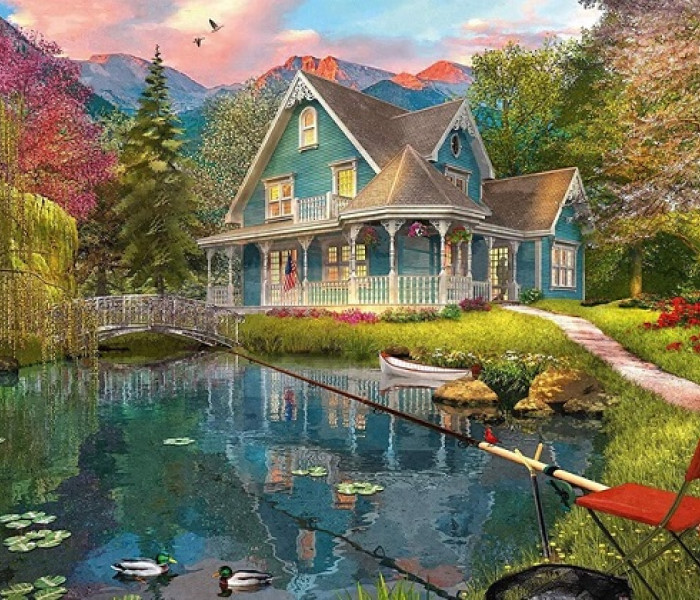 Puzzle - Schmidt - Domek przy jeziorze