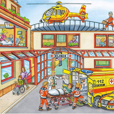 Ratownicy + model helikoptera