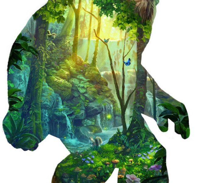 Puzzle - Sunsout - Człowiek lasu