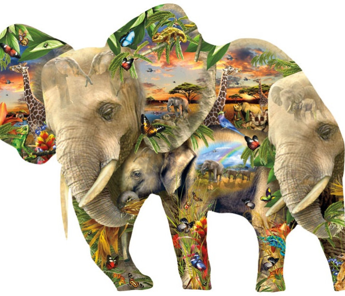 Puzzle - Sunsout - Słonie