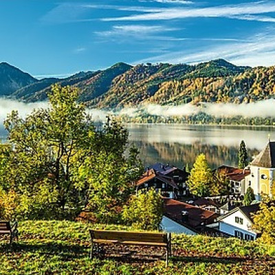 Jezioro Schliersee, Niemcy - Puzzle Panoramiczne 