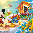 Puzzle - Trefl - Mickey Mouse na plaży