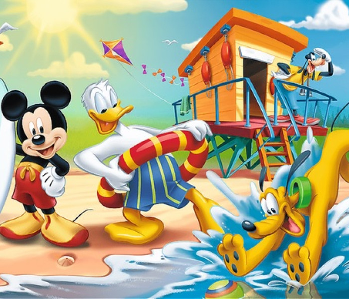 Puzzle - Trefl - Mickey Mouse na plaży