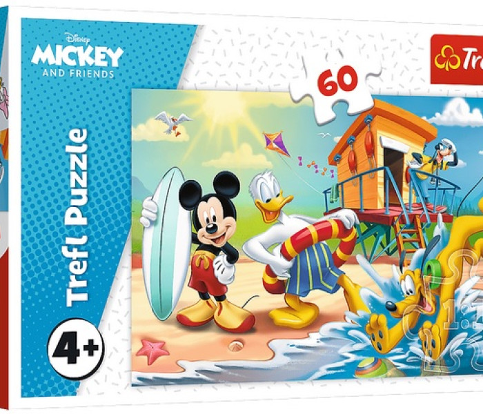 Puzzle - Trefl - Mickey Mouse na plaży