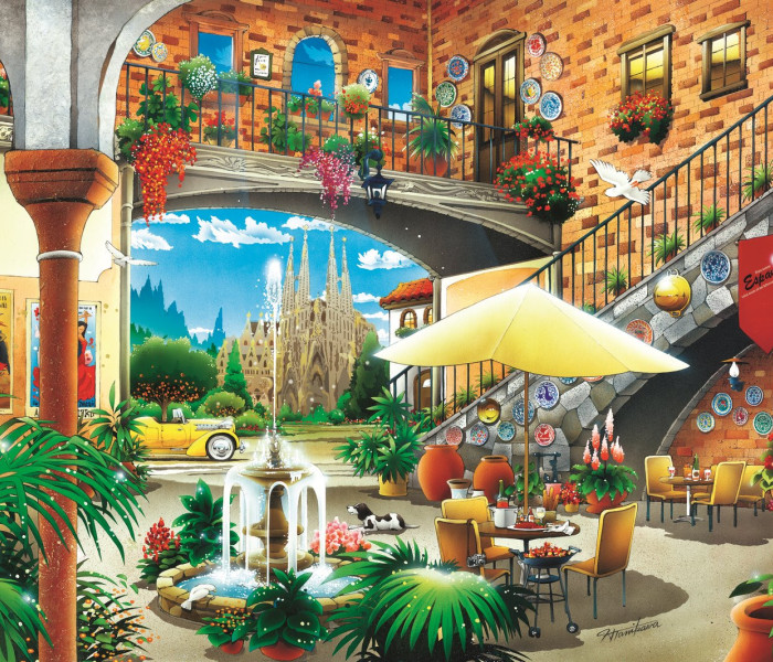 Puzzle - Trefl - Widok na Barcelonę