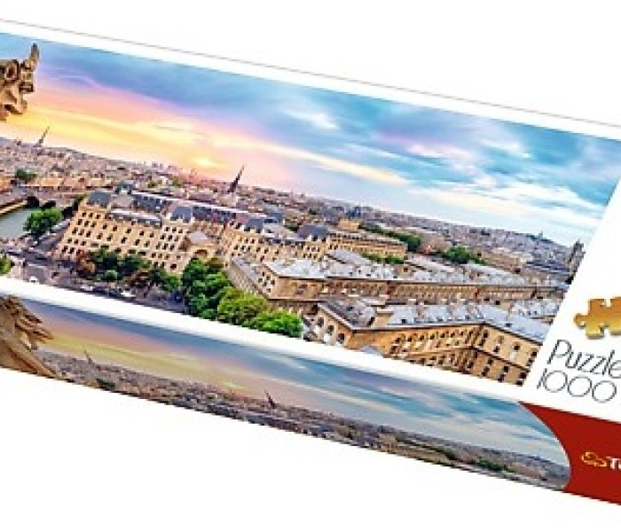 Puzzle - Trefl - Widok na katedrę Notre-Dame – Puzzle Panoramiczne