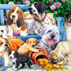 Puzzle - Trefl - Psy w ogrodzie