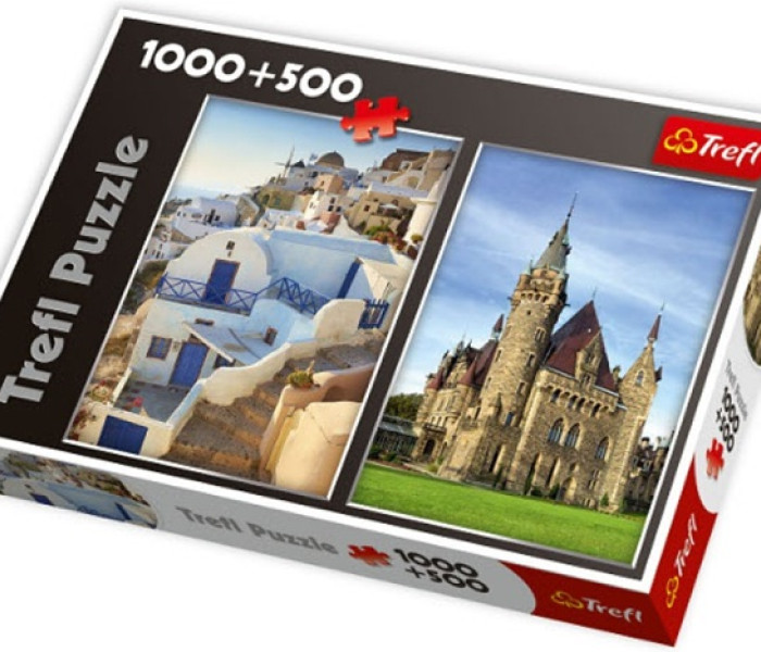 Puzzle - Trefl - Zamek Moszna / Santorini
